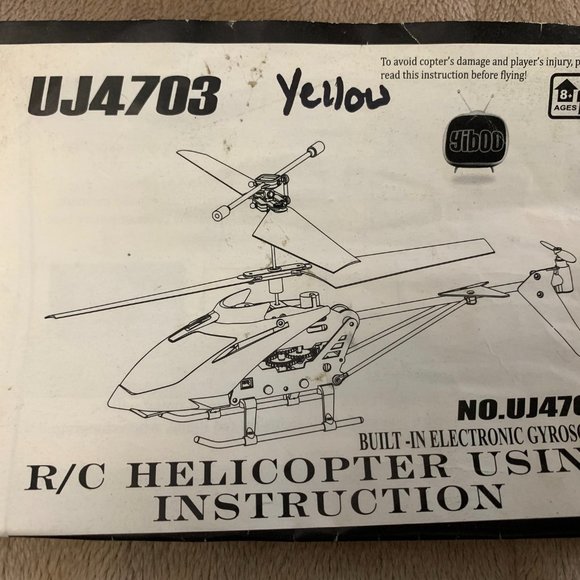 Yellow Yiboo R/C Helicopter w/Remote - UJ4703 - Picture 10 of 10